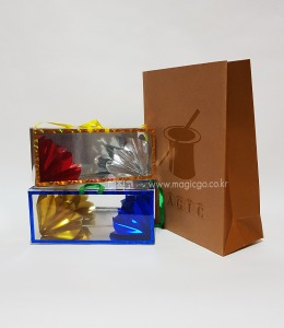 마술종이가방(중형)꽃상자2개-드림백 수업용[해법제공]     Dream White Flower Box 2